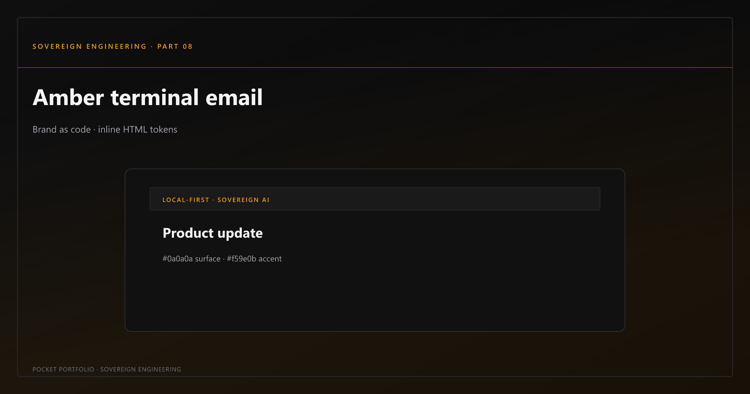 Amber Terminal Email โ Design Tokens in TypeScript