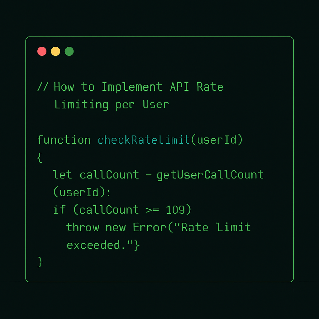 How to Implement API Rate Limiting per User
