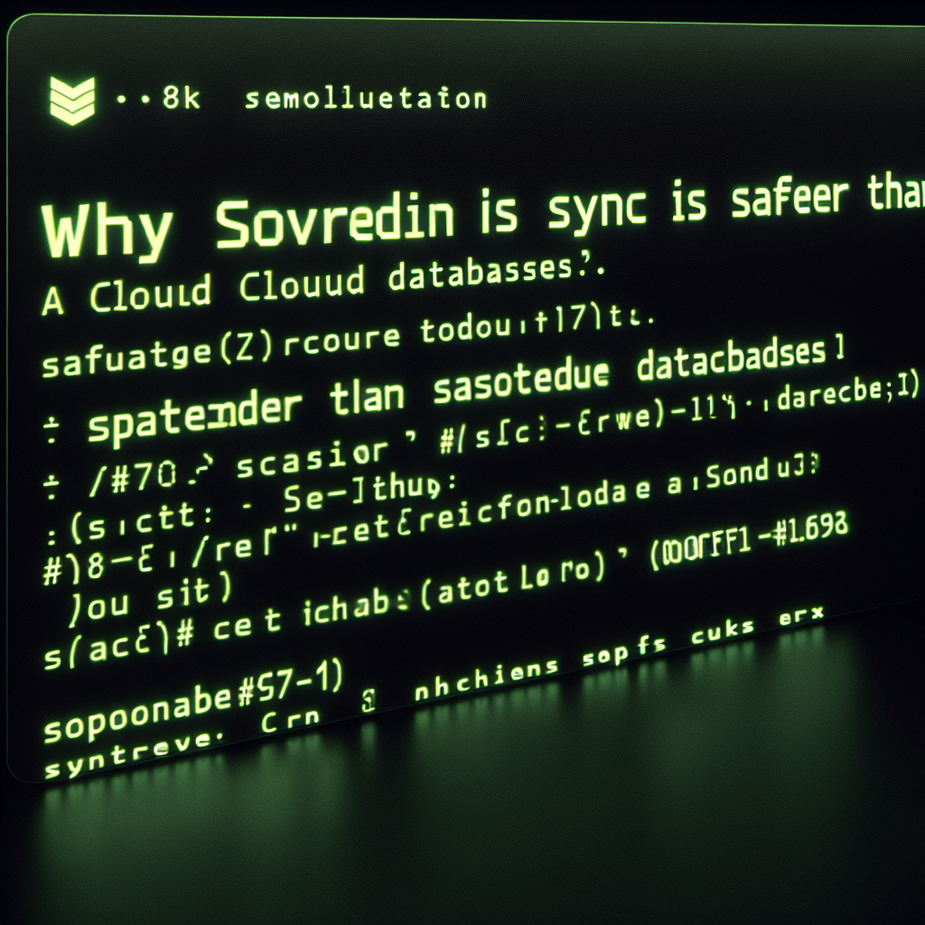 Why 'Sovereign Sync' is Safer than Cloud Databases